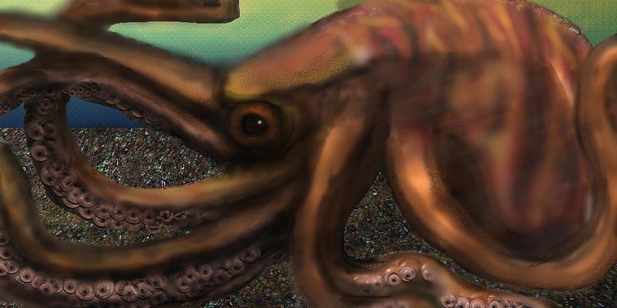 Octopus Digital Art by Robert Rearick