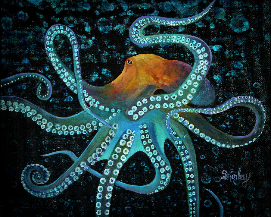 Octopus Painting by Shirley Dutchkowski