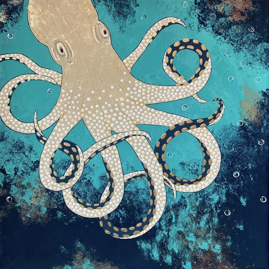 Octopus under the sea Painting by Camryn Newton - Fine Art America