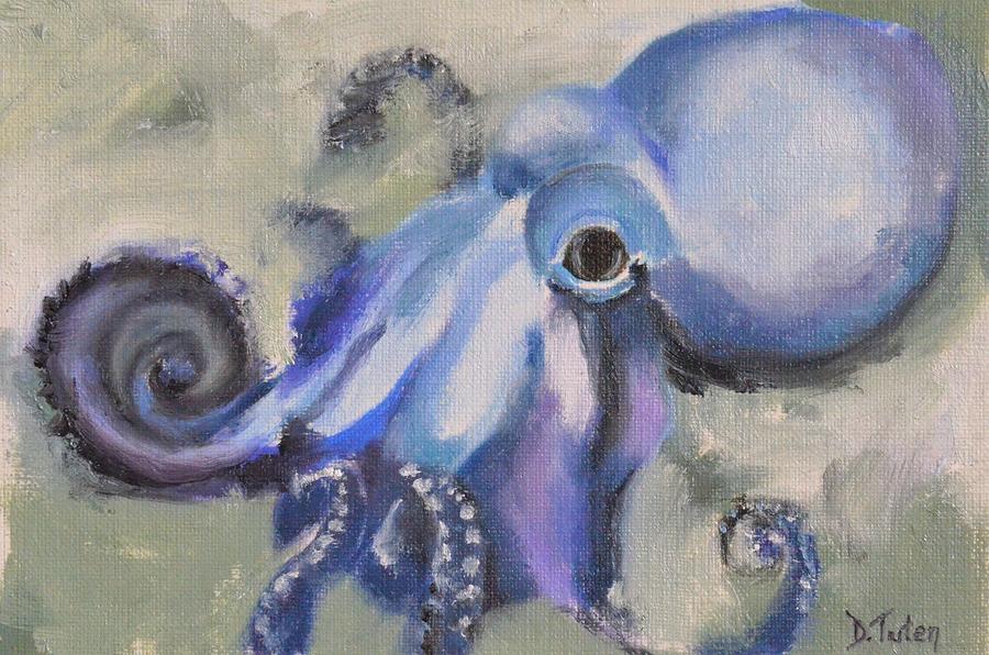 Octopus Underwater Painting Series Painting by Donna Tuten