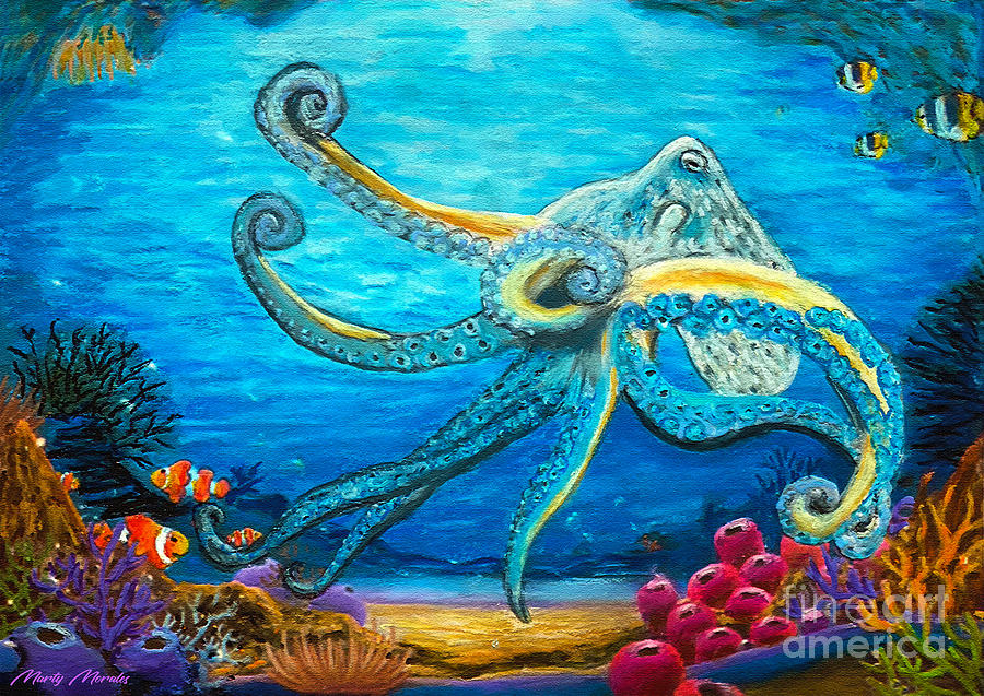 Octopus V2 Pastel by Marty's Royal Art - Fine Art America