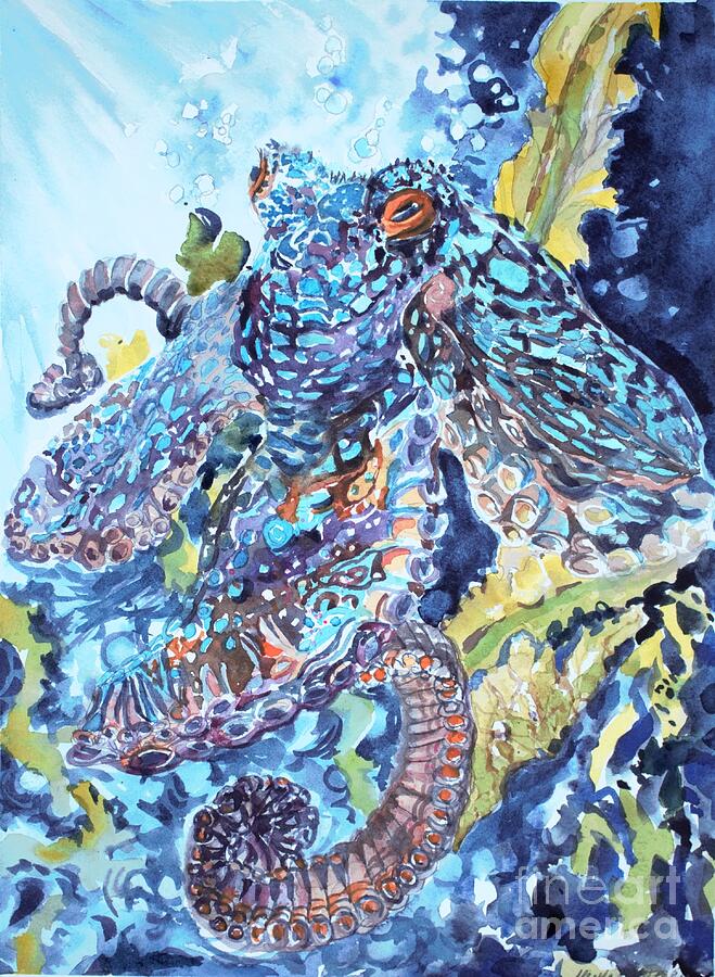 Octopuss Garden Painting by Mindy Newman