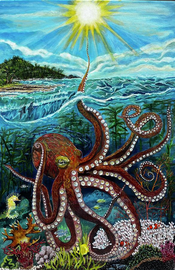 Octosun Painting by Patricia Arroyo