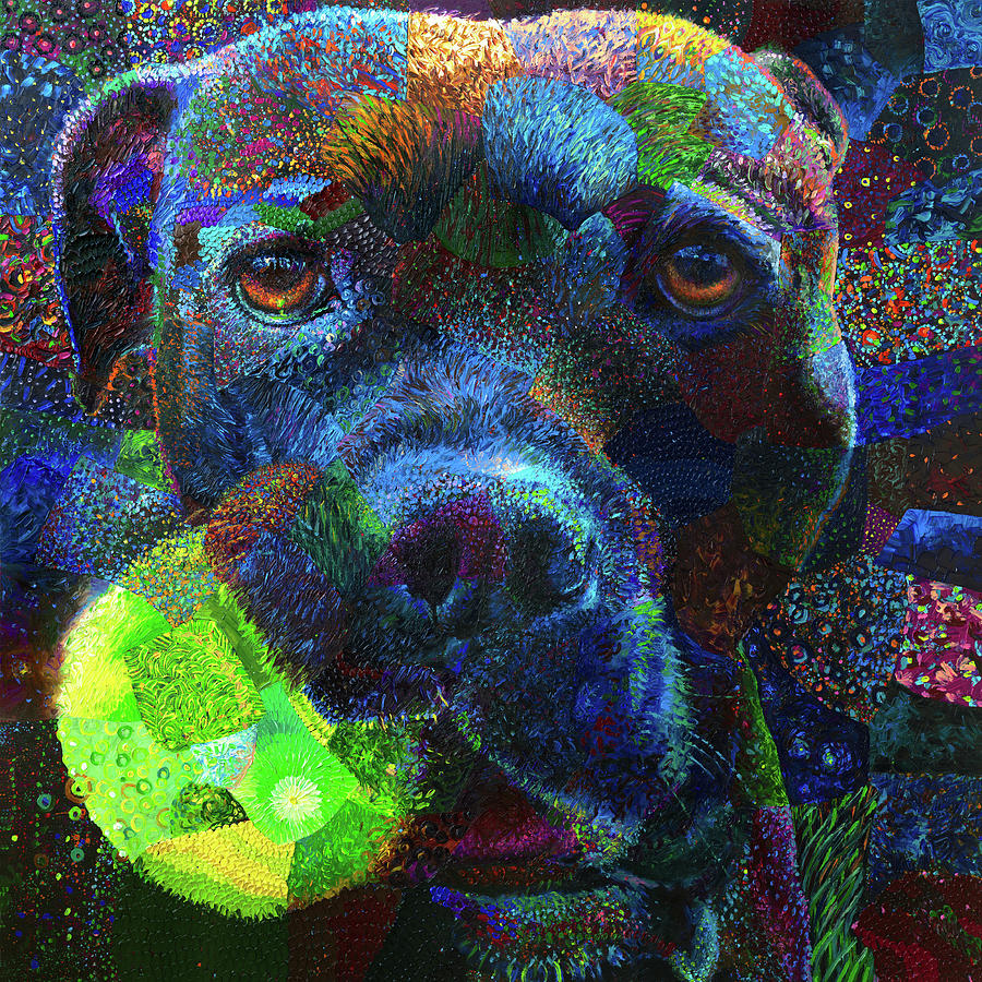 Dog Painting - Oculi by Iris Scott