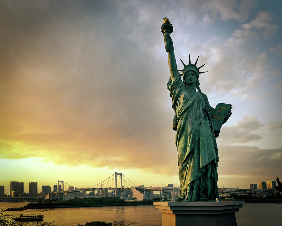 Odaiba Statue of Liberty Photograph by Bill Chizek