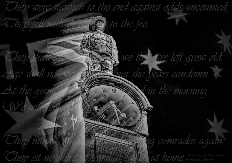 Ode Of Remembrance Anzac War Memorial Mixed Media by Joan Stratton