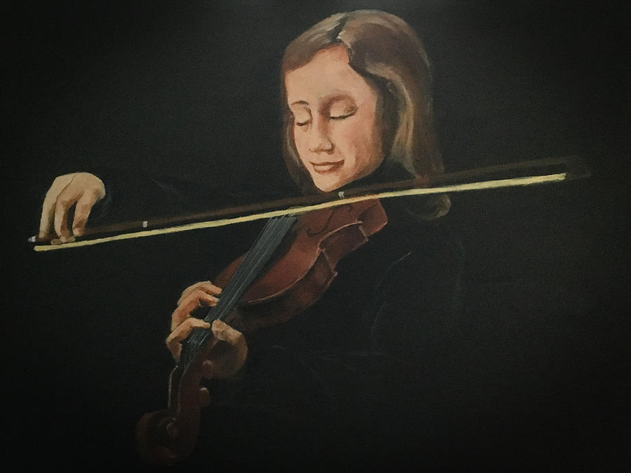 Ode to a Violin Painting by Ellen Canfield