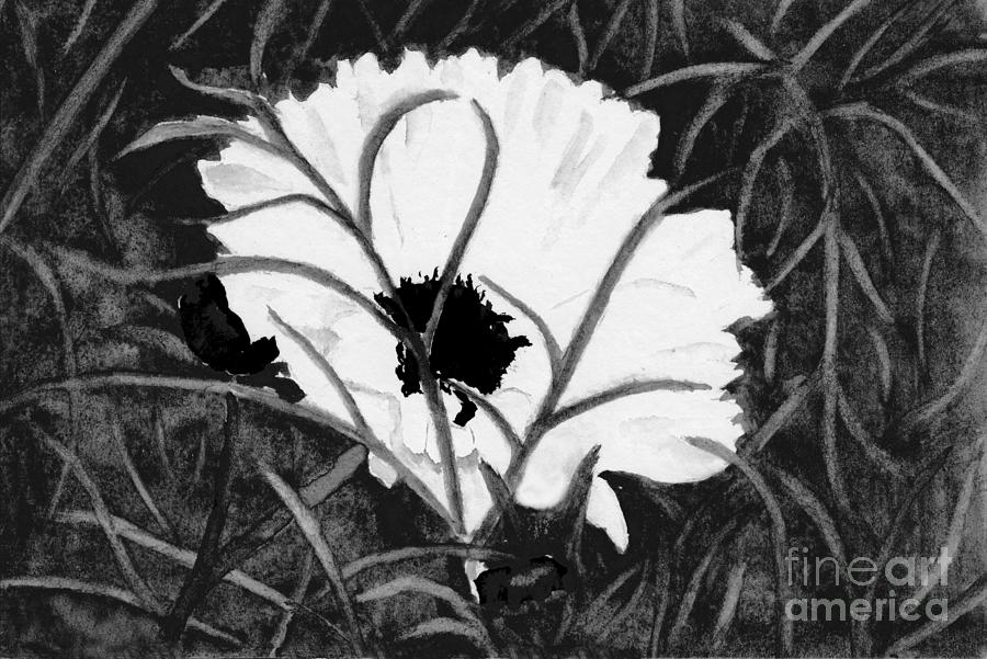 Ode to Georgia 5 in Black and White - Cosmos Digital Art by Conni Schaftenaar