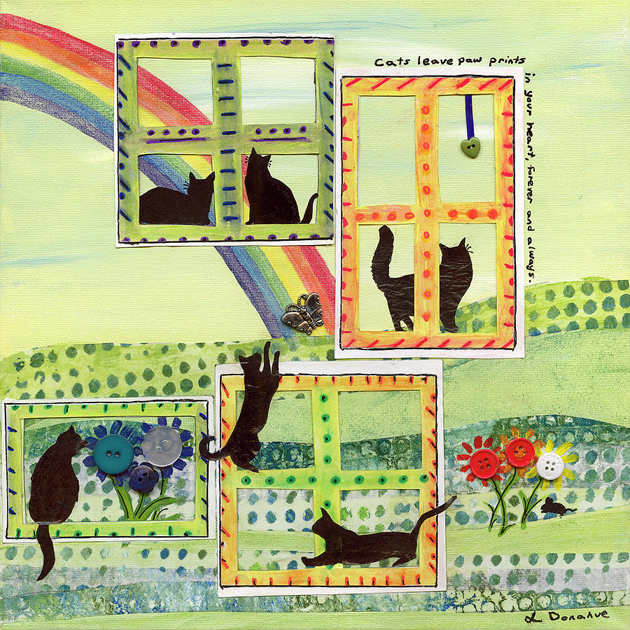 Ode to the Cats Mixed Media by Lynn Donahue - Fine Art America