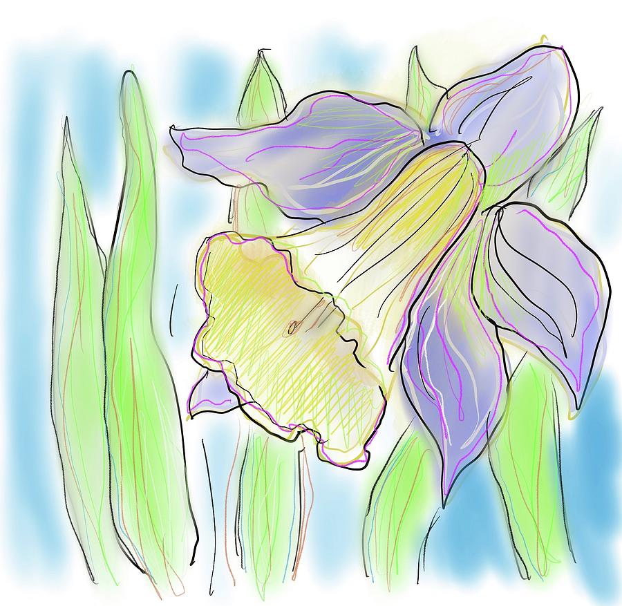 Ode to The Daffodil  Drawing by Gerry High