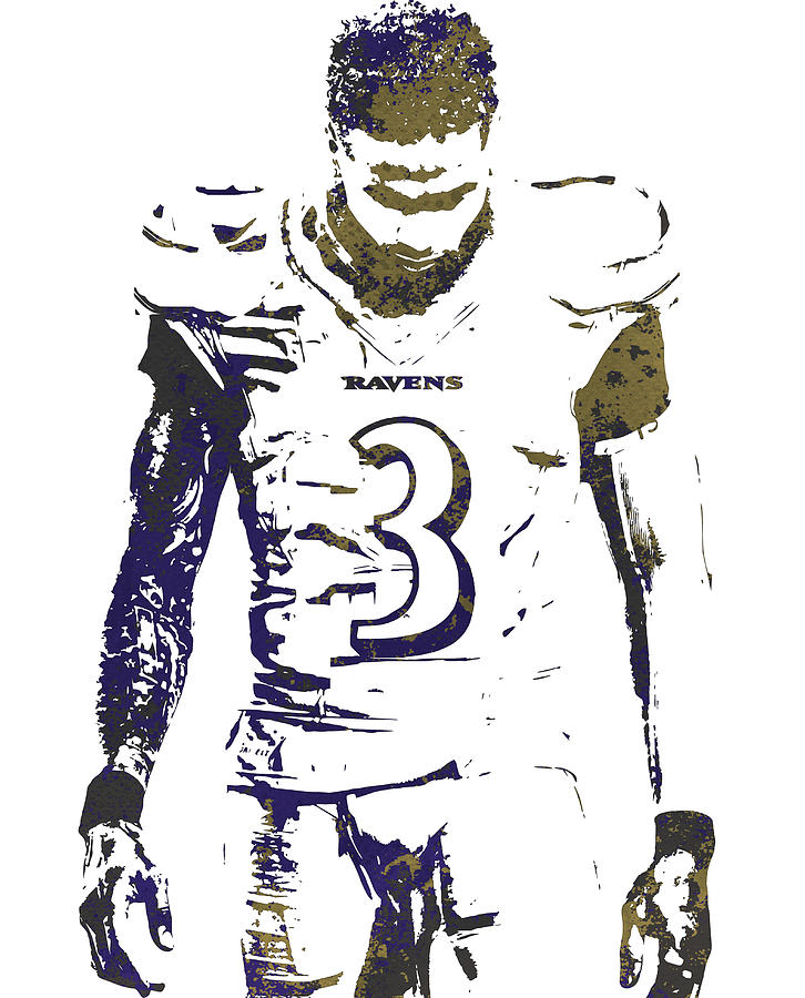 Odell Beckham Jr Baltimore Ravens Pixel Art 1009 Metal Print