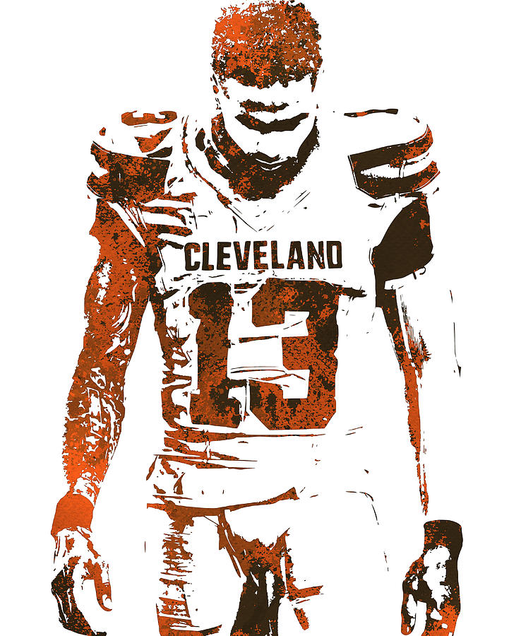 Odell Beckham Jr Cleveland Browns Pixel Art 1007 Mixed Media by Joe  Hamilton - Pixels Merch