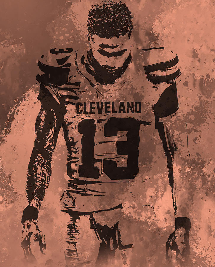 Odell Beckham Jr Cleveland Browns Team Name Pixel Art 1 Mixed Media by ...