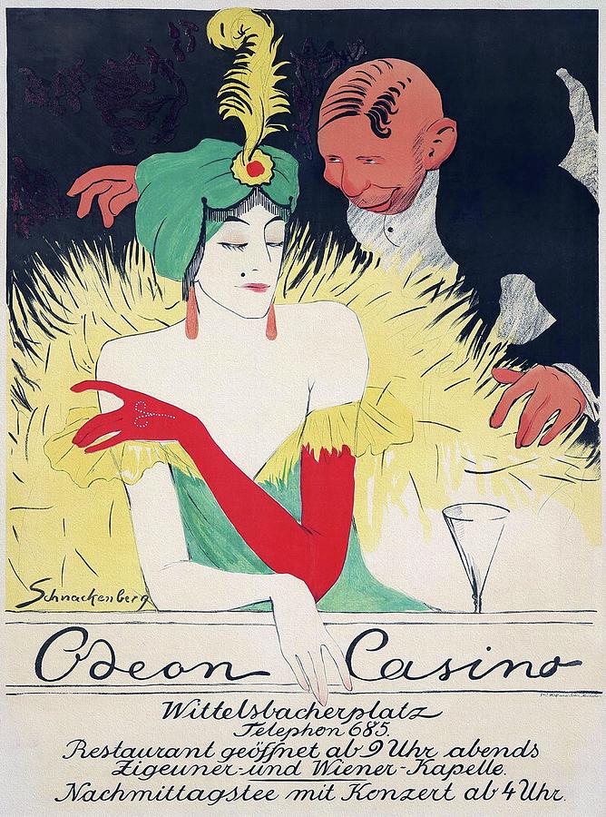 Odeon Casino 1911 German Poster Painting by Vincent Monozlay