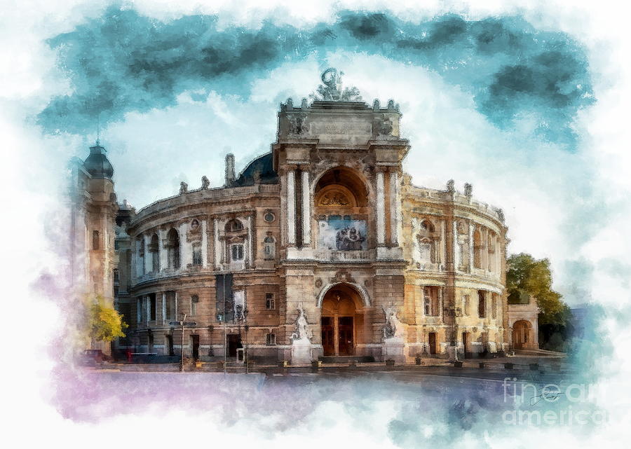 Odessa, Opera House  Digital Art by Jerzy Czyz