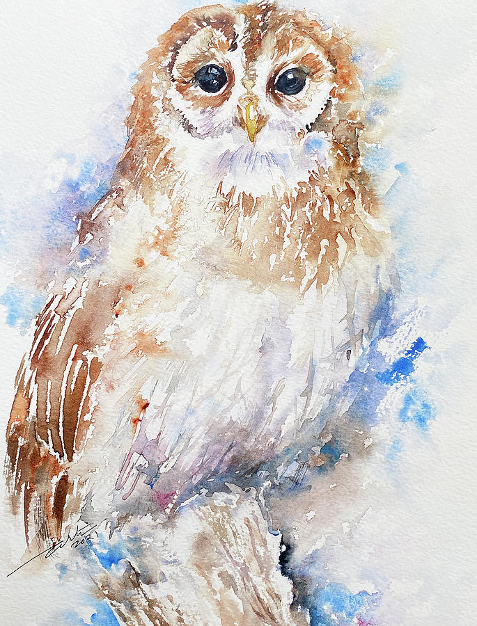 Odette the Owl Painting by Arti Chauhan