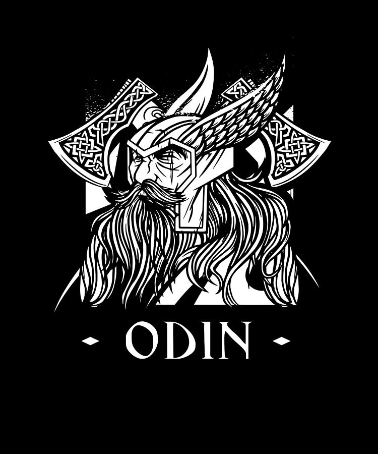 Odin God of Wisdom Norse Mythology Digital Art by Gamikaze Scheidegger