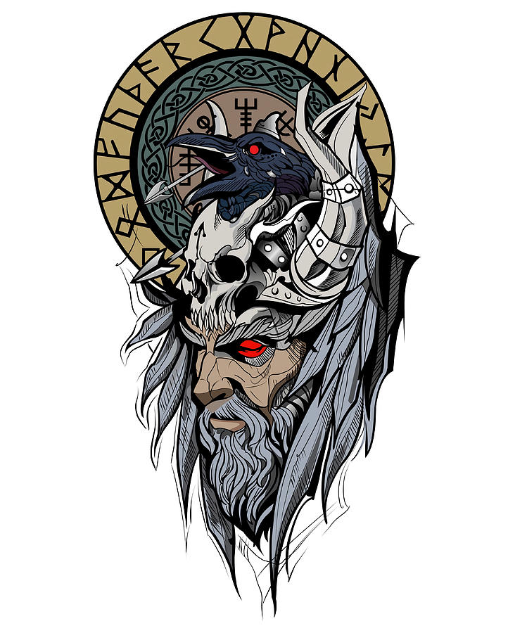 Odin King Of Asgard Norse Mythology New Painting By Finley Lewis | Fine ...