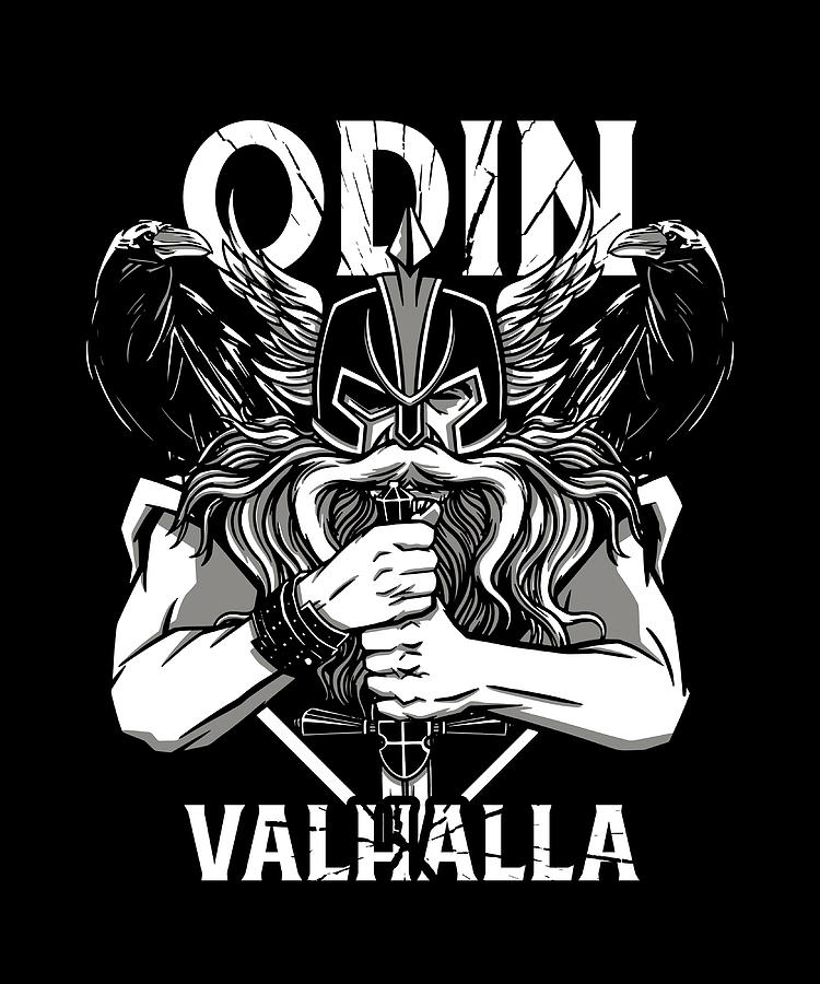Odin valhalla viking retro hippie Painting by Robinson Adams - Fine Art ...