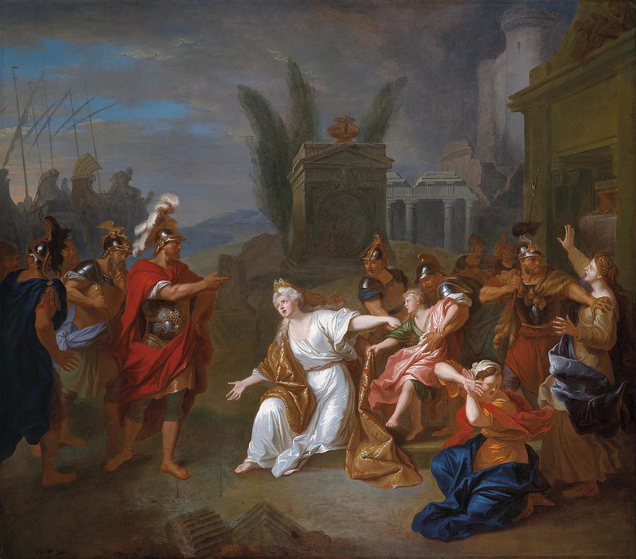 Odysseus verlangt von Andromache den Knaben Astyanax Painting by Louis ...