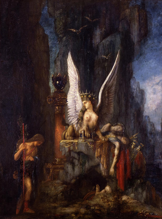 Oedipus The Wayfarer, 1888 Painting by Gustave Moreau