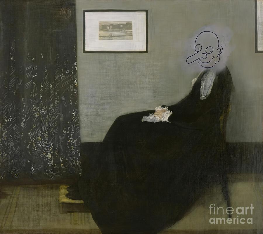 of Mr Bean Whistler mother artwork from the by Turner Frank