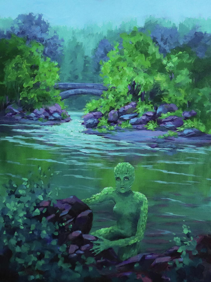 Of the River Painting by Karen Ilari
