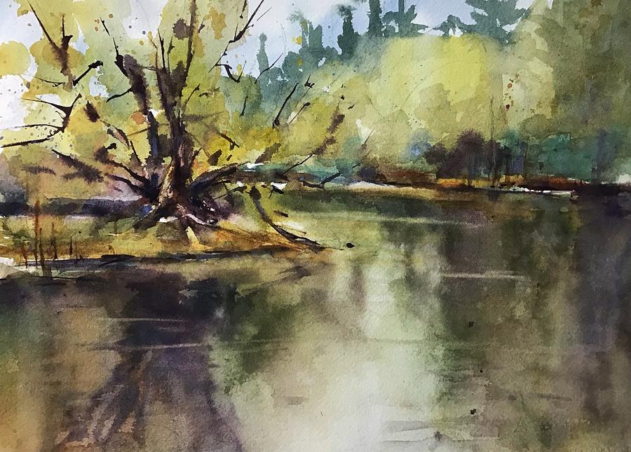 Of Willow and Water Painting by Judith Levins