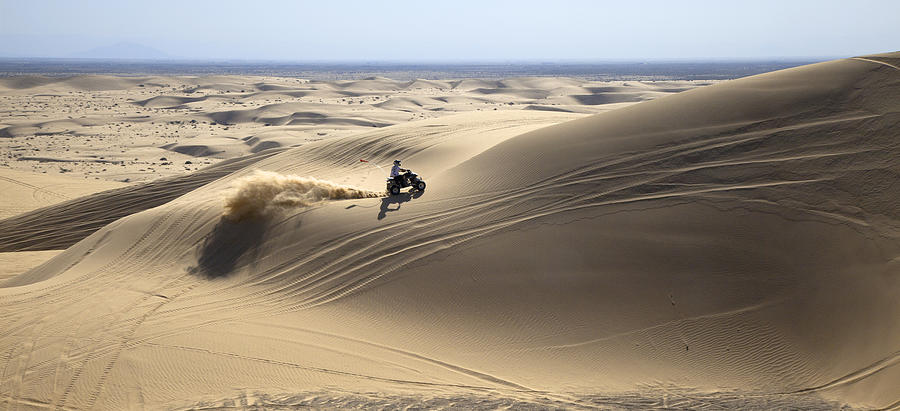 Off highway vehicle/OHV enthusiast on the dunes Photograph by Timothy Hearsum