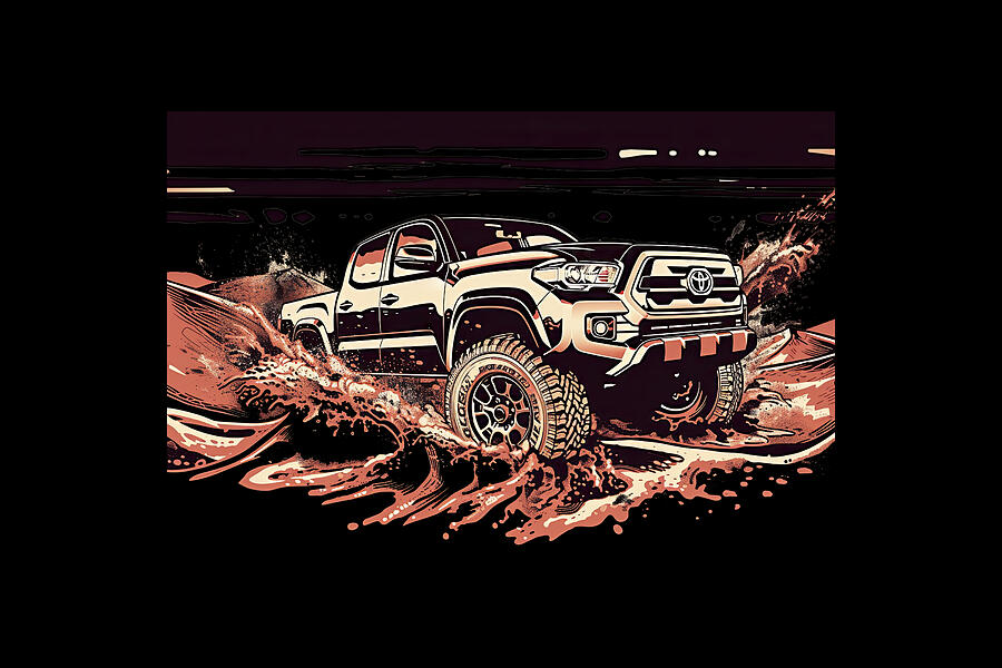 Off Road Toyota Digital Art by Bill Posner