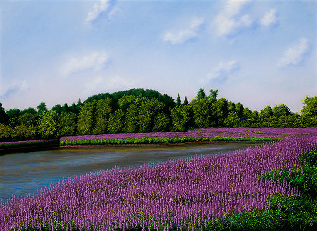 Purple Pastel - Off Scotland Road by Anthony Petchkis Purple Pastel - Off Scotland Road by Anthony Petchkis