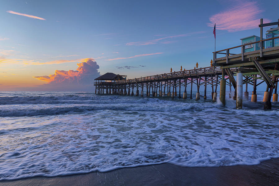 Off Shore Storm Cloud Behind Westgate Cocoa Beach Pier Photograph by ...