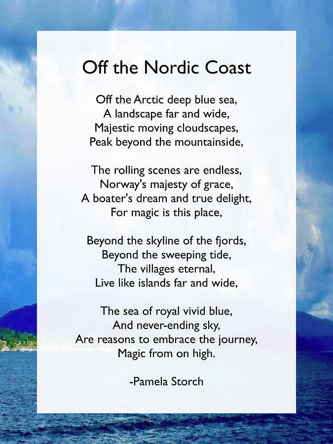 Poem Digital Art - Off the Nordic Coast Poem by Pamela Storch