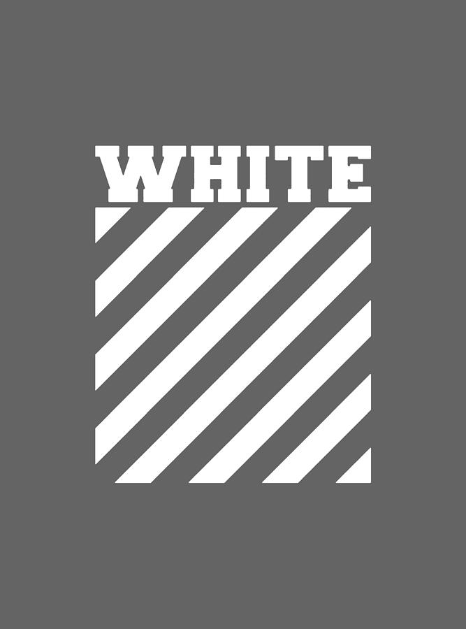 Off White Stripe Art Logo Digital Art by Loka Loki