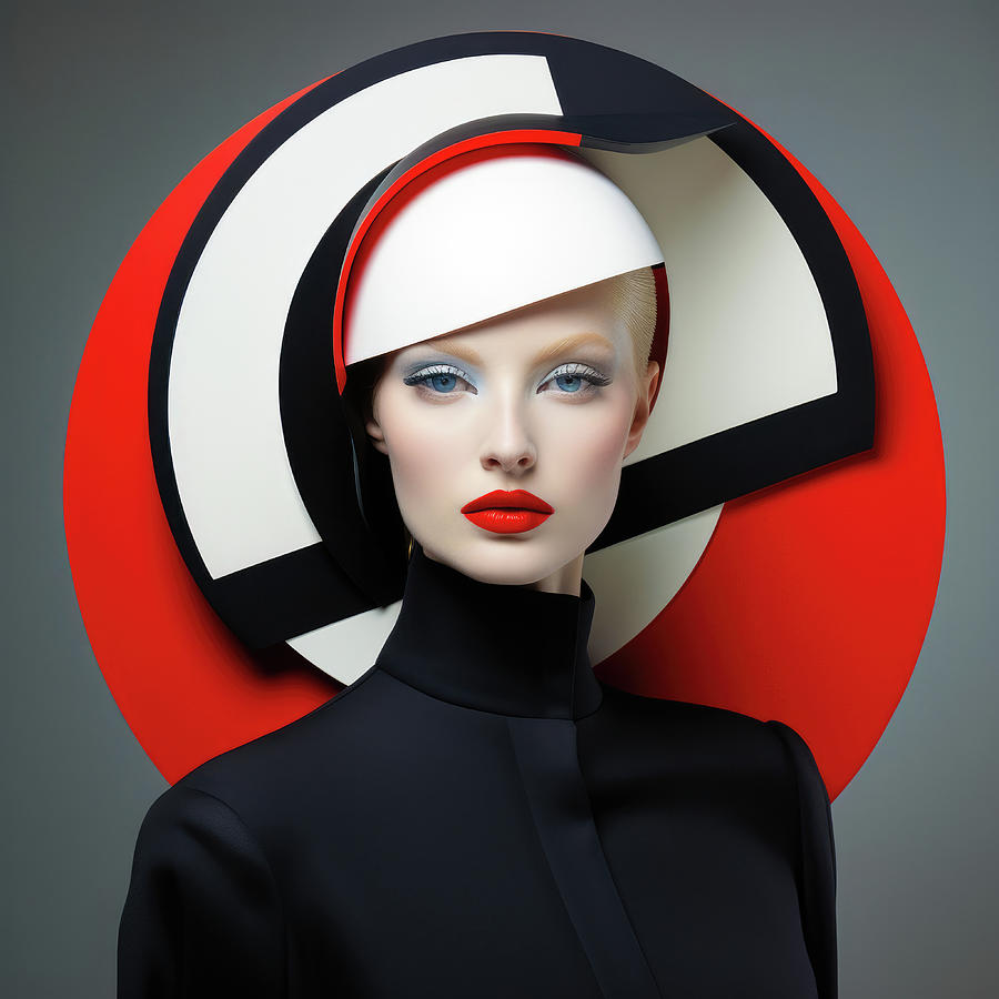 Offbeat Fashion Model 04 Geometric Style Digital Art by Matthias Hauser