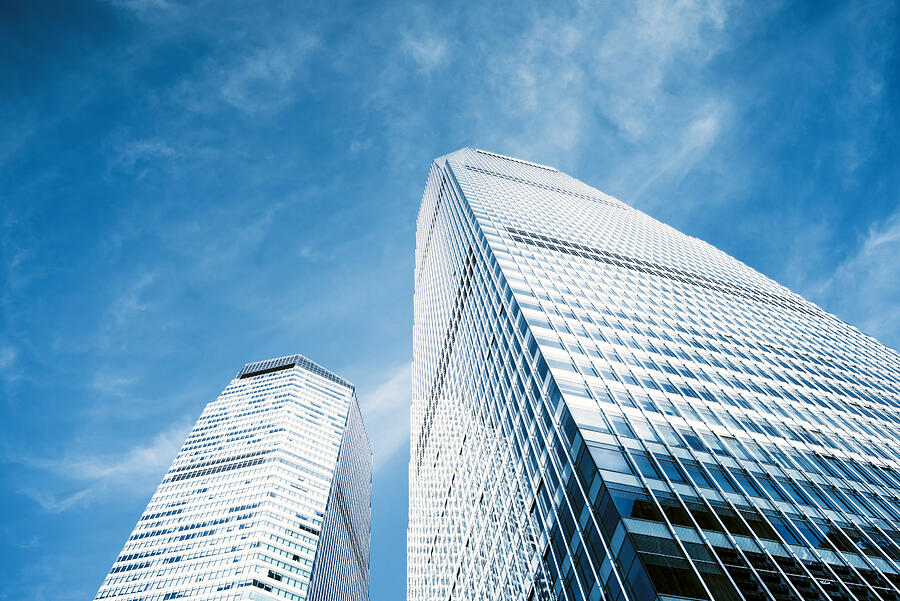 Office building and clouds in the Lujiazui central business district. Photograph by Wei Wei