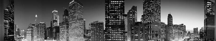 Office buildings along a river, Chicago River, Chicago, Illinois, USA Photograph by Panoramic Images