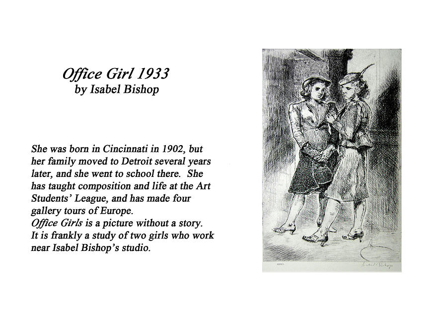 Landscape Drawing - Office Girl 1933 by Isabel Bishop