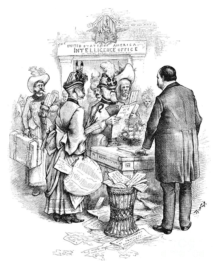 Office Seeker Cartoon, 1885 Drawing by Thomas Nast