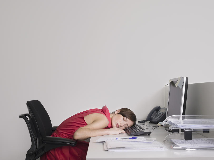 Office Worker Asleep at Desk Photograph by Moodboard