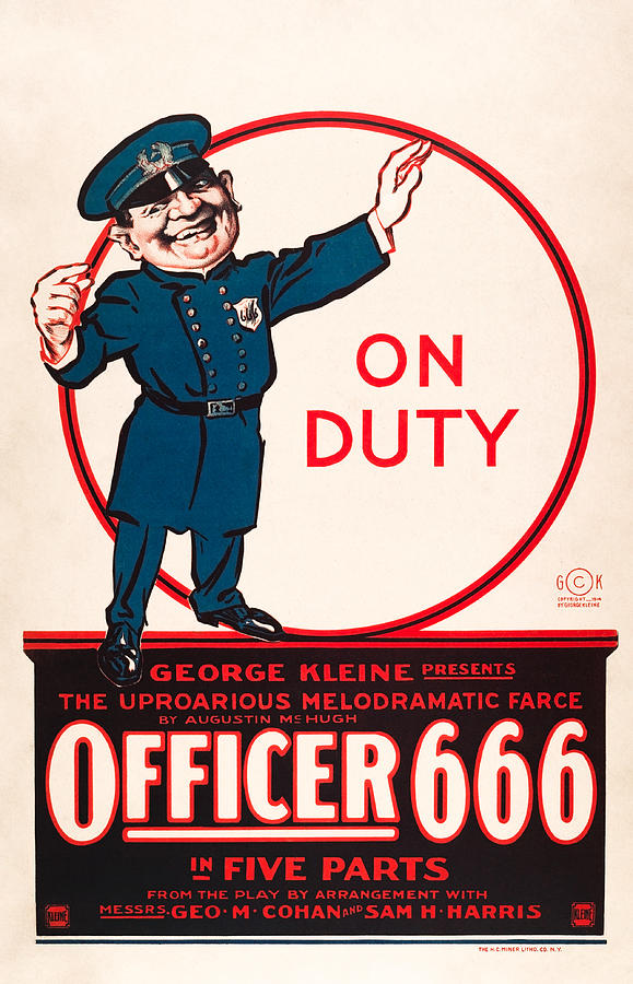 Officer 666 - Vintage Movie Poster - Circa 1920 Painting by War Is Hell Store