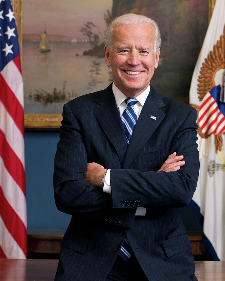 Joe Biden Painting - Official portrait of Joe Biden at the White House by Official White House Photo