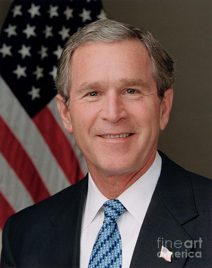 Official Portrait Of President George W Bush Photograph