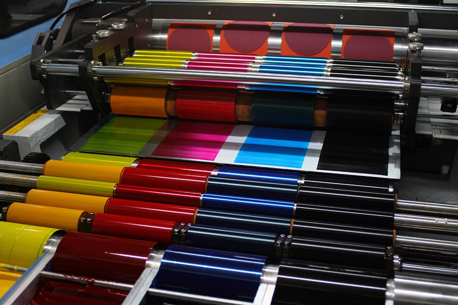 Offset Printing Press CMYK Ink Rollers Photograph by 2_Scoops