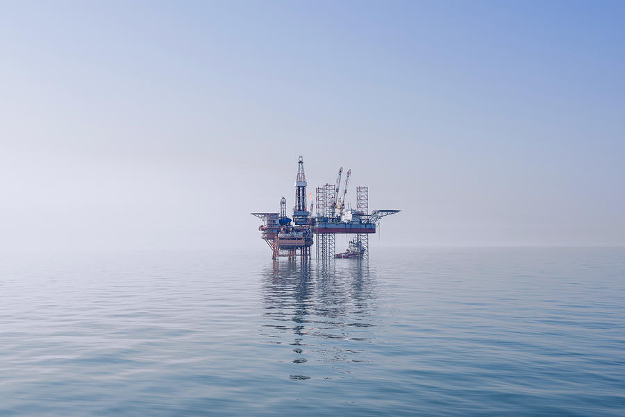 Offshore oil rig in east China sea Photograph by Huizeng Hu