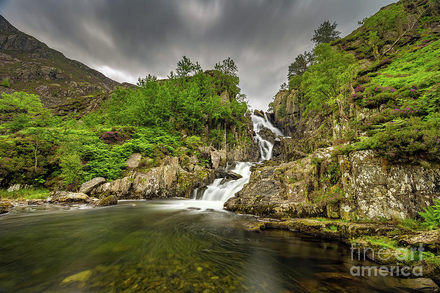 Ogwen Waterfall Snowdonia  Photograph by Adrian Evans