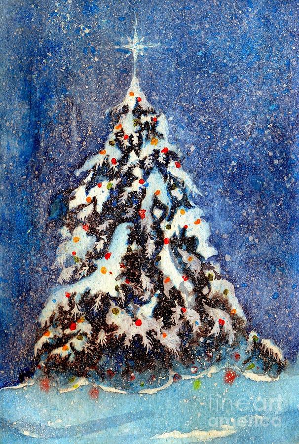 Oh Christmas Tree Painting by Janine Riley