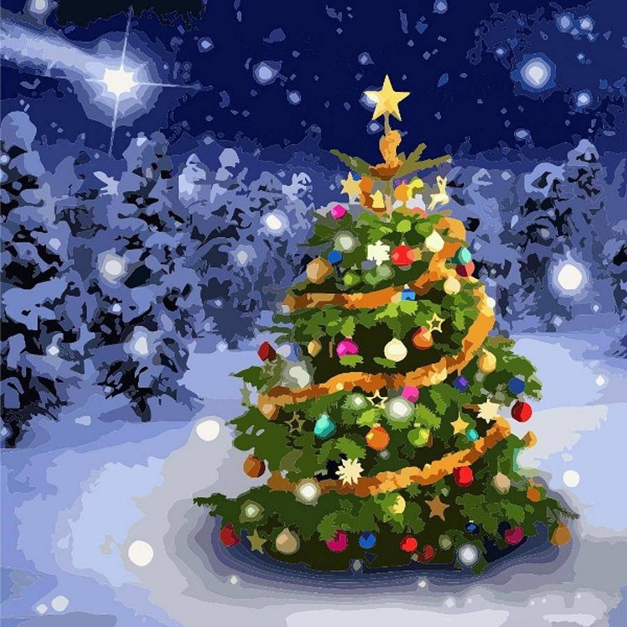 Oh Christmas Tree Mixed Media by Teresa Trotter