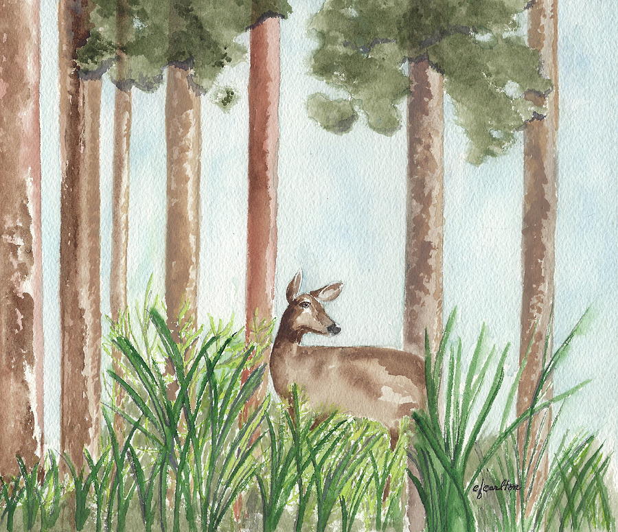 Oh, Deer Painting by Claudette Carlton
