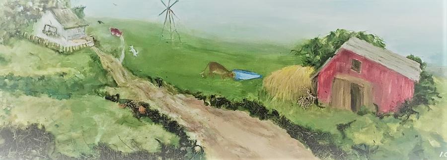 Farm Painting - Oh Give Me a Home by Irene Corey Farm Painting - Oh Give Me a Home by Irene Corey